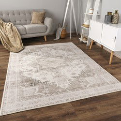 Laagpolig Vloerkleed - Cameris Vintage Design - Beige - 240x340 cm