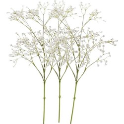 3 x Kunstbloemen steelbloem wit gipskruid 65 cm - Kunstbloemen