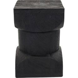Housecraft Living Rea Bijzettafel Vierkant 30x 30 cm Mangohout Bruin donker