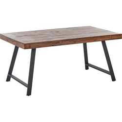 Beliani WARTON - Eettafel-Donkere houtkleur-Dennenhout