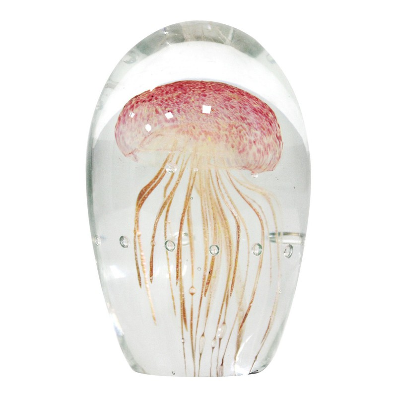 HKliving Ornament Jellyfish Roze 11,5 x Ø7,5 - 