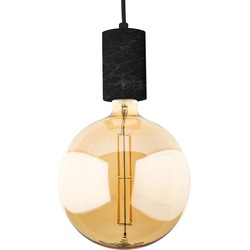 Groenovatie Marmeren Hanglamp Deluxe, E27 Fitting, Ø65 x 100 mm, Zwart