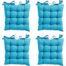 Madison -  Zitkussen Toscane Panama aqua - Ca. 46x46 cm - Set van 4