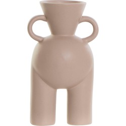 Deco Vaas Nordic Body Porselein - Beige - H20 cm