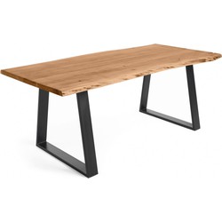 Kave Home - Alaia Tafel van massief acaciahout met een natuurlijke afwerking 160 x 90 cm