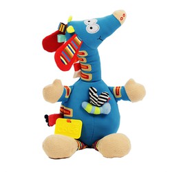 Dolce Dolce Toys speelgoed Classic muzikale activiteitenknuffel giraf - 36 cm