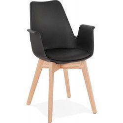 Stoel met armleuningen MISTRAL 585x50x82 cm Zwart