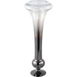 PTMD Vaas Keighla - 29x29x81 cm - Glas - Antraciet