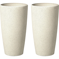 Beliani ABDERA - plantenbak voor buiten-Beige-Stenenmix