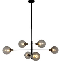 Steinhauer hanglamp Constellation - zwart - metaal - 105 cm - E14 fitting - 2709ZW
