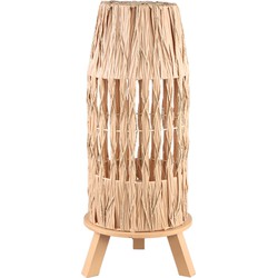 PTMD Alleene Cream bamboo LED lamp wooden base L