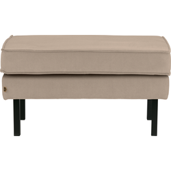 BePureHome Rodeo Hocker Op Poten - Velvet - Khaki - 45x84x54