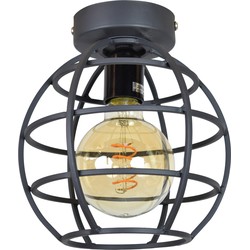 Plafondlamp Globe small Ø19x24 Vintage black