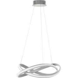 Highlight - Waves - Hanglamp - LED - 55 x 55  x  140cm - Zilver