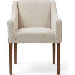 Riviera Maison Savile Row Dining Armchair, oxford weave, flanders flax