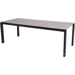 Goa Tafelframe Antracite Met HPL Tafelblad Slate Antracite 220 x 95 cm