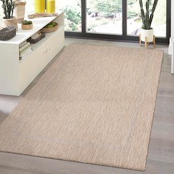 Relax Uni Binnen en Buiten - Vloerkleed - Indoor & Outdoor - Laagpolig Effen - Beige- 80x250 CM