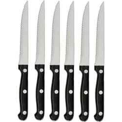 Secret de Gourmet Steakmessen/vleesmessen - 18x stuks - RVS - 22 cm - Messen