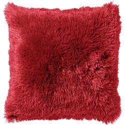 Dutch Decor FLUFFY - Kussenhoes 60x60 cm - superzacht - XL kussensloop - Chili Pepper - rood - Dutch Decor