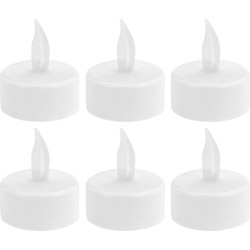 Led theelichtjes/waxinelichtjes wit 6x stuks - LED kaarsen