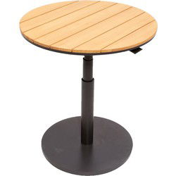 Padroni verstelbare bijzettafel midnight grey teak dia. 59 cm