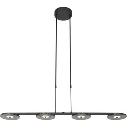 Elegenate LED-glasplaatlamp Steinhauer Turound Smoke glas