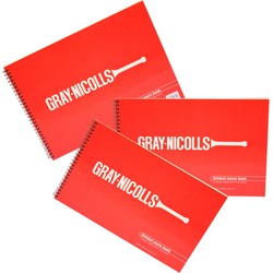 Gray-Nicolls Gray-Nicolls Cricket SCOREBOOK 60 INNINGS One Size - Rood / Zwart