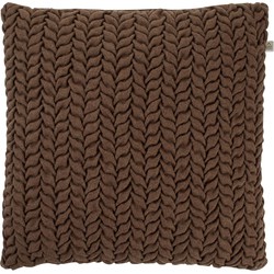 Dutch Decor MALVA - Sierkussen taupe 45x45 cm - Dutch Decor