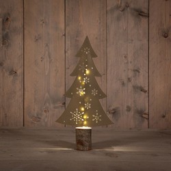 B.O. Paper Tree Gold 31 cm 10Led Warm White 2Xaa