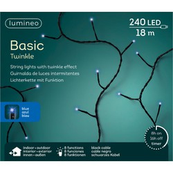 LED twinkle buitenverlichting blauw met timer 21 meter - Kerstverlichting kerstboom