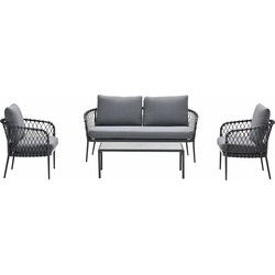 Garden Impressions Stella loungeset 4-delig - donker grijs