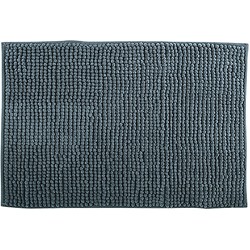 MSV Badkamerkleed/badmat tapijtje voor op de vloer - donkergrijs - 50 x 80 cm - Microvezel - Badmatjes