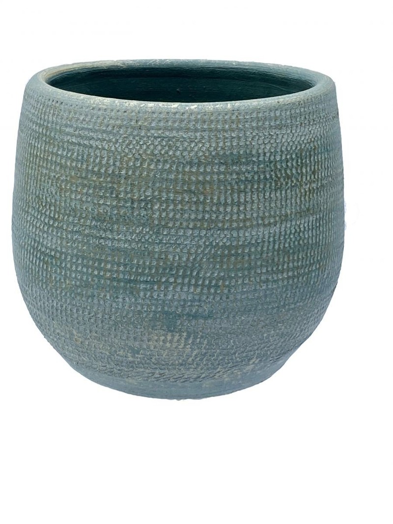 HS Potterie Aqua Blauw Groene Pot Tokio - 16x14 - 