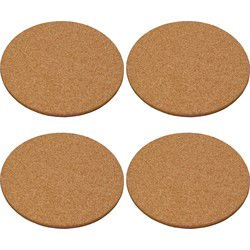 Pannen onderzetter - 5x - 26 cm - kurk - onderzetter - rond - Panonderzetters