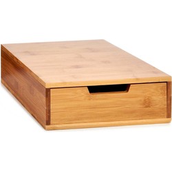 Koffie cup/capsule houder/dispenser lade bamboe hout 30 x 30 x 10 cm - Koffiecuphouders