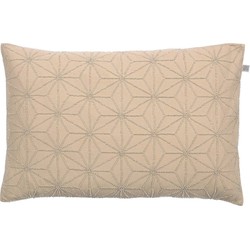 Dutch Decor DEBORA - Sierkussen kraaltjes patroon - 40x60 cm - goud - beige - pasteltint - Dutch Decor