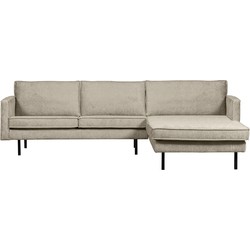 BePureHome Chaise Longue Rechts  - Velvet - Wheatfield - 85x300x155