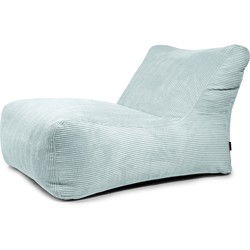 Nordura Lounge: loungekussen/ zitzak rib mint 130 cm - met vulling - binnen & buiten