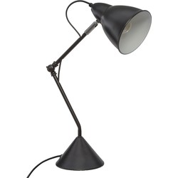 Atmosphera Tafellamp/bureaulampje Design Light Classic - zwart - H62 cm - Bureaulampen