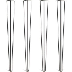 The Hairpin Leg Co. - Hairpin Legs - 102cm - Barkruk Poten - 12mm - 3 Heavy Duty Rods - Blanke lak