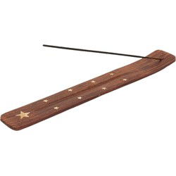 Wierookhouder plankje Star - hout - 25 x 3 cm - Wierookhouders