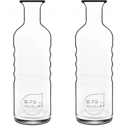 4x Glazen water of sap karaffen 750 ml Optima - Karaffen