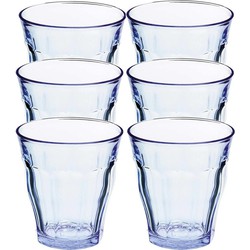 Duralex Drinkglazen Prisme - 12x stuks - blauw - 275 cm - drinkglazen - Drinkglazen