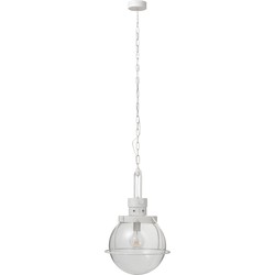 J-line - Hanglamp Bol Glas/metal Wit - 40x40x180cm