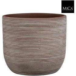 Mica Decorations Bloempot Samuel - 28x28x26 cm - Terracotta - Bruin