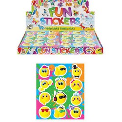 120 Stuks - Fun Stickers - Model Smiley's - In Display - Uitdeelcadeautjes - Smilli Sticker - Traktatie kind- Jongens - Meisjes