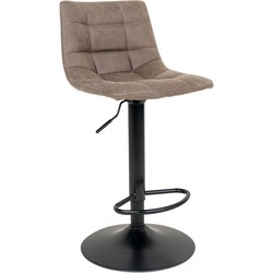 Middelfart Bar Chair - Bar chair in light brown with black legs - set of 2