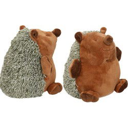Set van 2x stuks bruin/grijze egel deurstoppers 20 cm - Deurstoppers