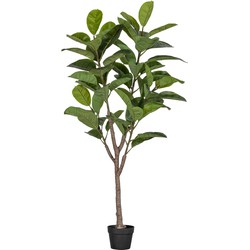 WOOOD Rubberboom Kunstplant 135 cm - Plastic - Groen - 135x74x55