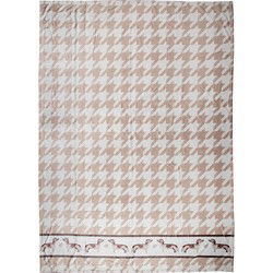 Clayre & Eef Plaid Bruin Wit Polyester Teckels